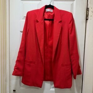 Women's vintage Vibrant Red Suit Jacket